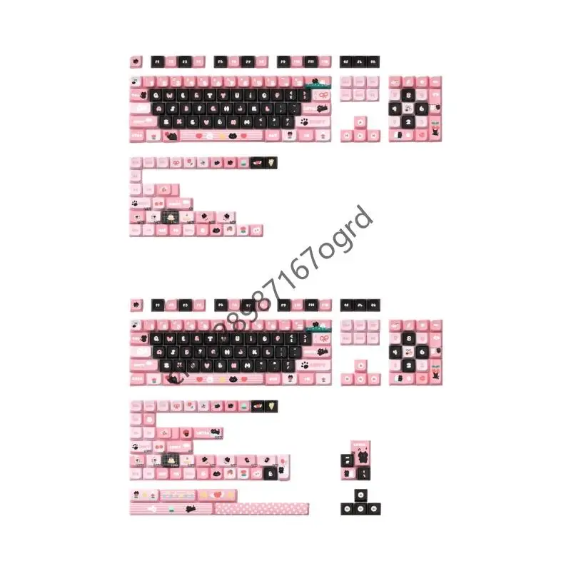 

Профессиональные PBT -клавишные клавиши SET TEAT SUBLIMATION MDA Profile 138/158 Ключ PBT -клавишные клавиши тема Black Cats для