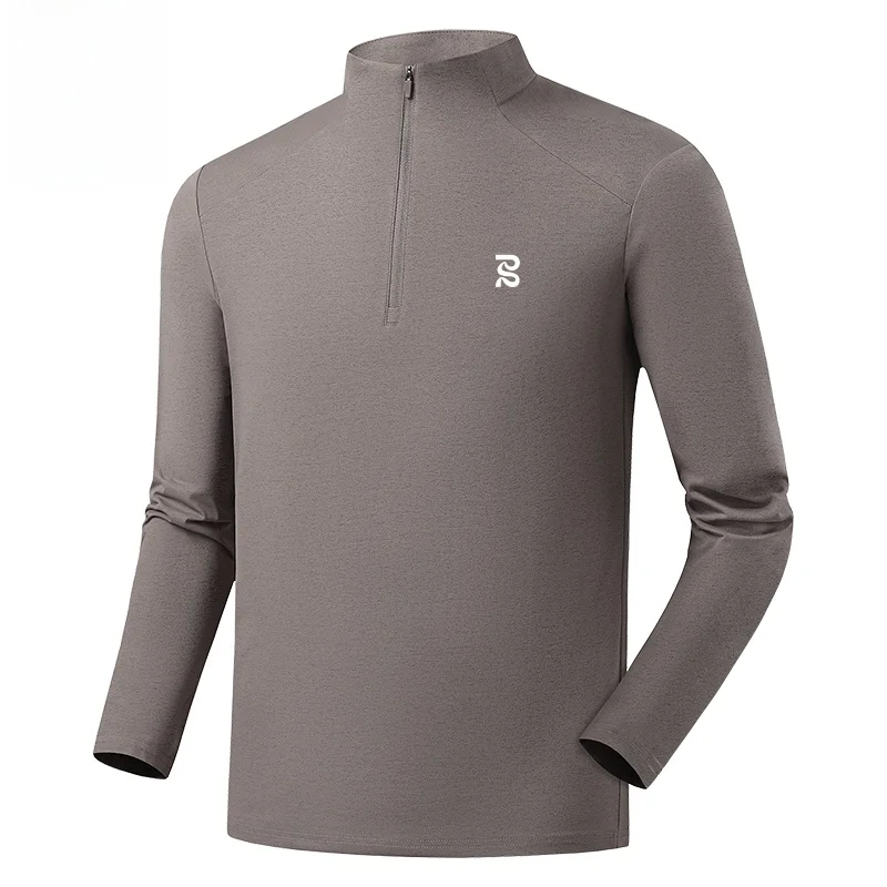 

Bandit Men's Long Sve T-irt Outdoor Casual Training Running Qui Dry Breathable Zipper Design Fitn Workout Top