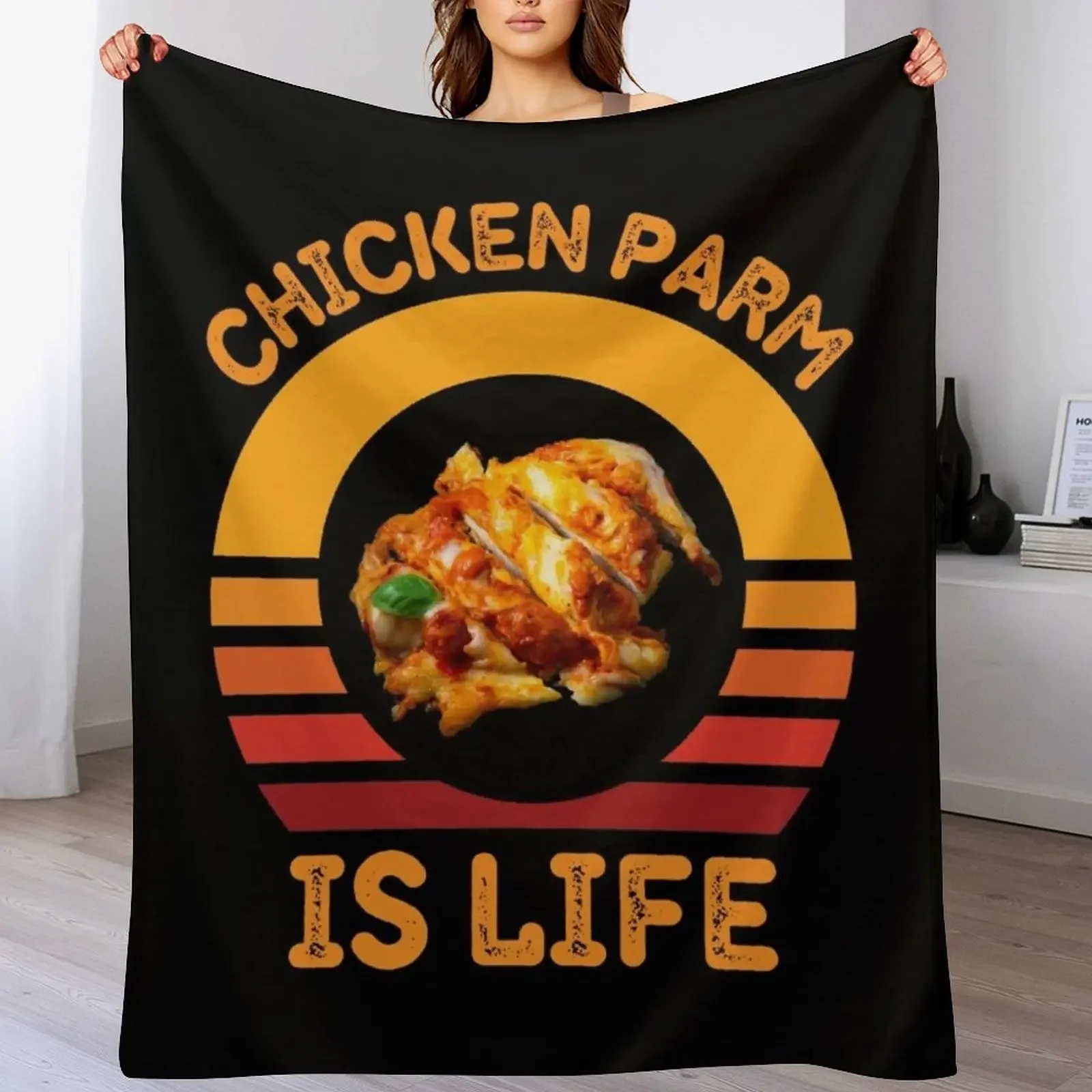 

Chicken Parm is Life Parmigiana Italian Food Lover Throw Blanket Quilt Beautifuls warm winter christmas gifts Blankets