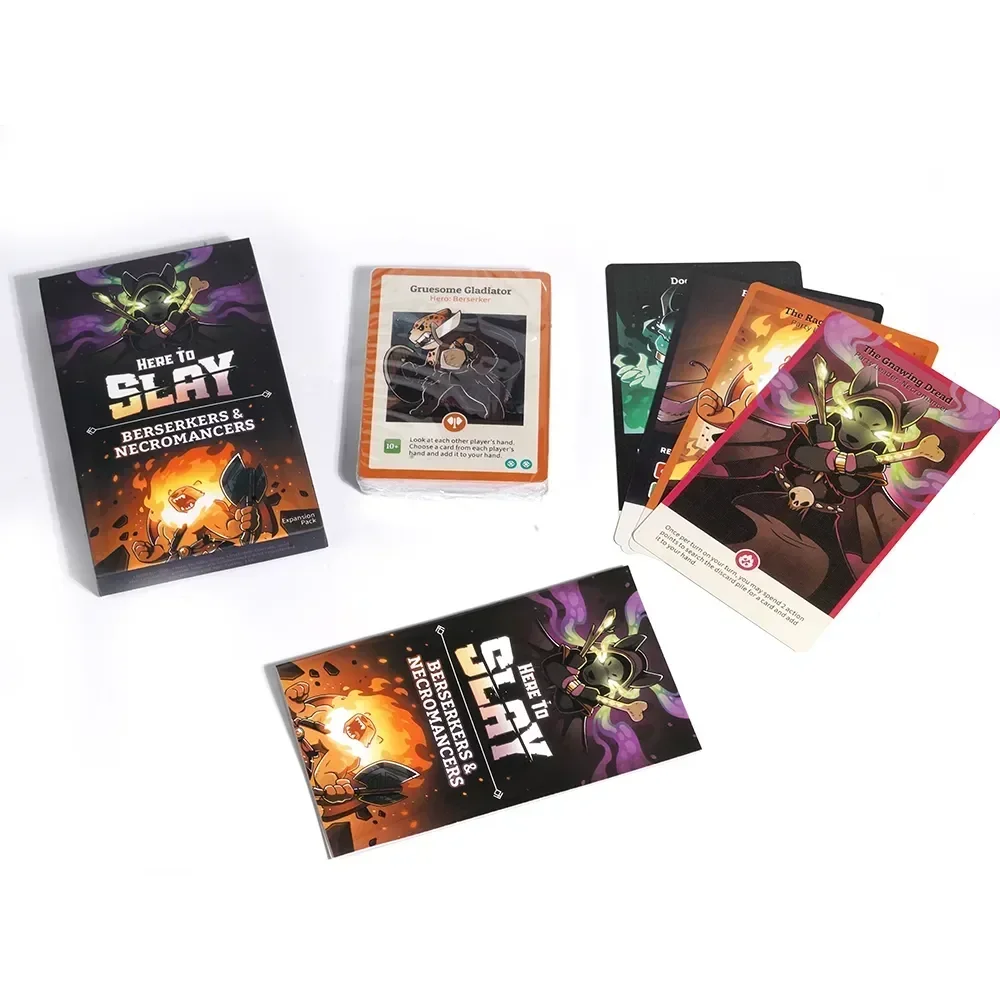 TeeTurtle Here to Slay Warriors Druids Expansion Pack  Designed to be Added Base Game Berserker Necromancer Expansion