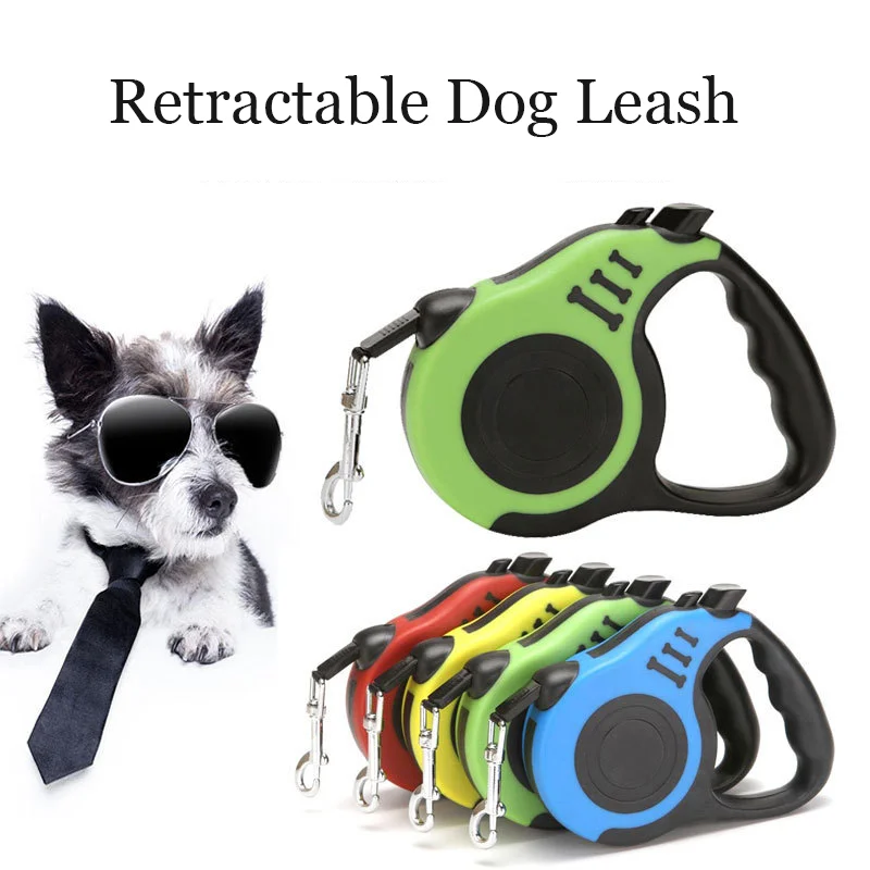 

3m/5m Nylon Dog Leash Automatic Retractable Durable Cat Lead Extending Puppy Walking Running Traction Roulette For Small Dogs