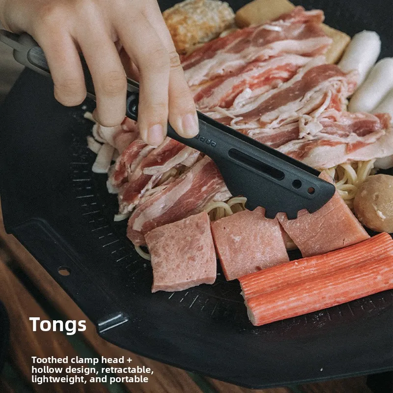 

Awada Outdoor Silicone 4-Piece Set Spill-Proof Utensils Lightweight Cam Kitchen Tools Portable Stove Spoon Pan