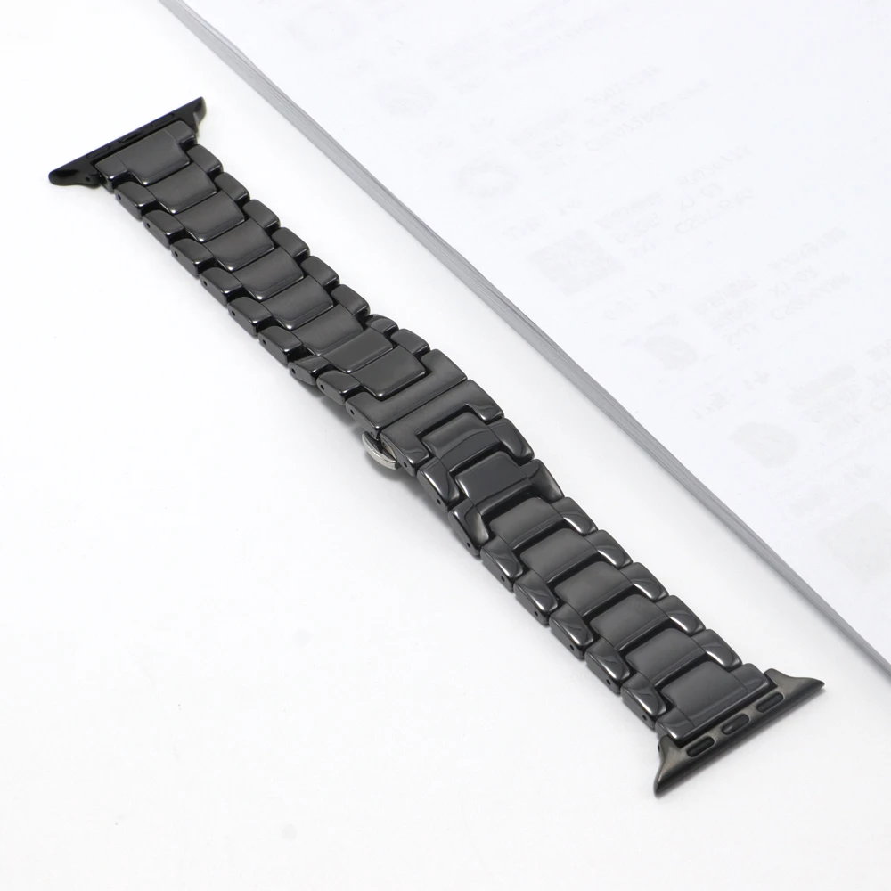 ceramic strap for apple watch band 8 Ultra 49mm 38mm40mm 42mm 44mm for iWatch series 7 6 se 4 5 2 1 3 Band Loop Bracelet 41 45mm