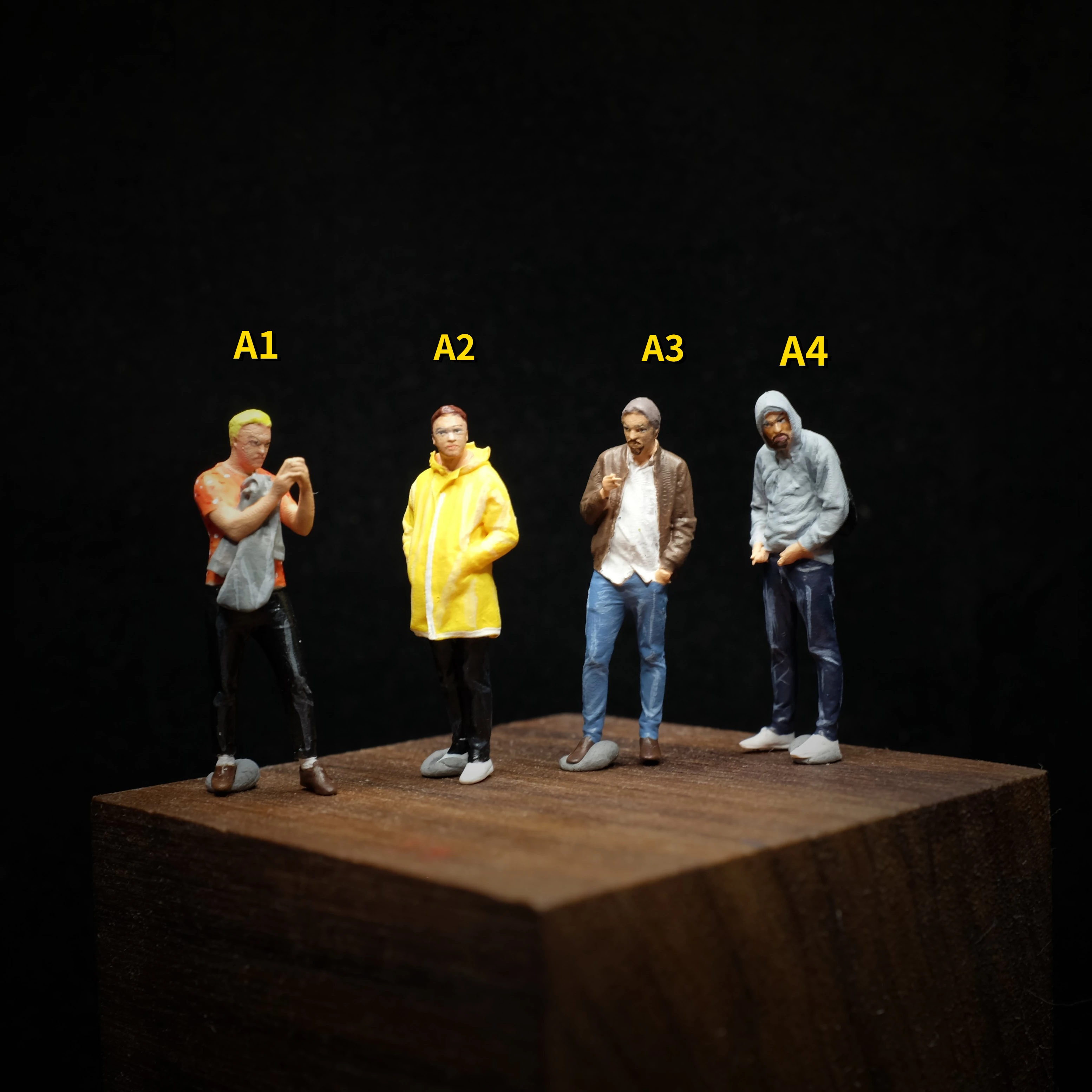 Diorama 1/64 Scale Figurines Model Passerby trend clothing Collection Miniature Hand-painted