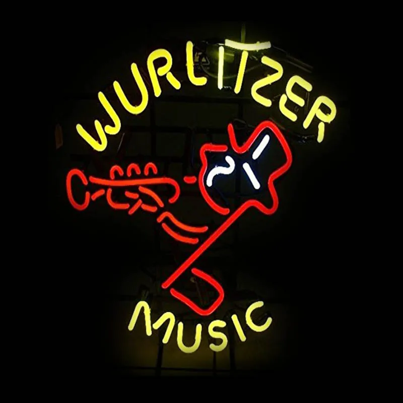 Neon Sign for Wurlitze Music Neon Bulb sign Business Shops Display Handmade Glass tube Beer Pub custom neon light custom lighted