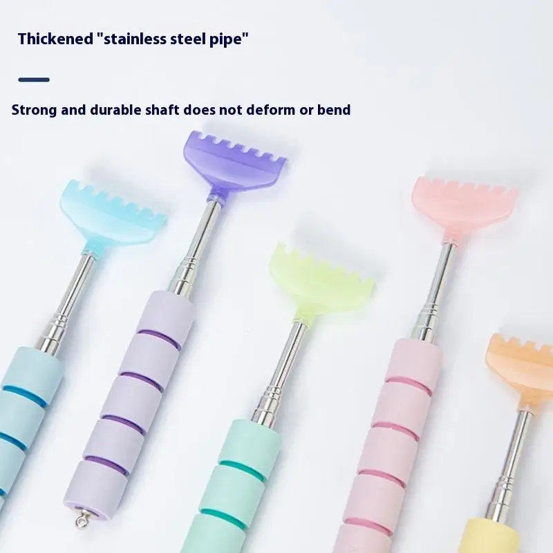 

Металлическая телескопическая чесалка для спины с 7 выдвижными зубцами и ручками, портативный массажер для рук, подарок на День благодарения и День рождения