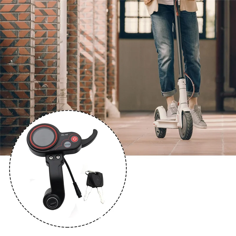 Misuratore di chilometraggio ZQ-100 con misuratore per scooter elettrico regolabile con velocità chiave Display a 6 pin per cruscotto scooter elettrico