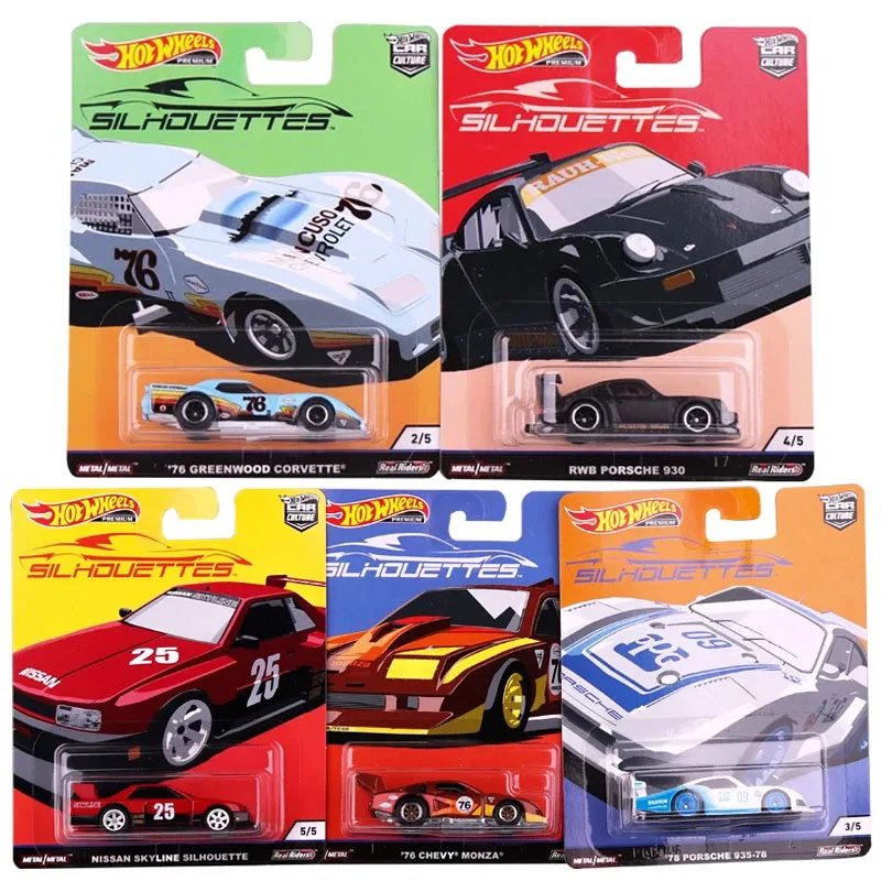 

Hot Wheels Silhouettes Car Model Model Premium Culture Series 1/64 RWB Porshe 930 Collectible Desktop Toys Car Model Collection