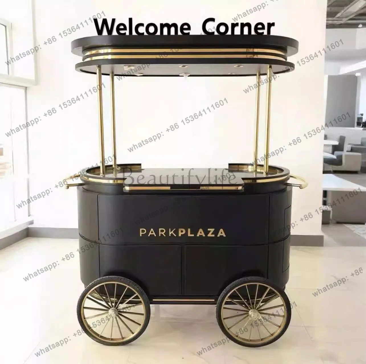 

High-end European hotel display commercial sales vehicle high-end restaurant product brand promotion vehicle