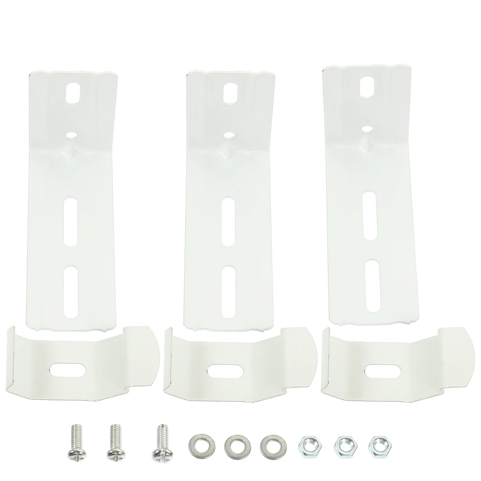 3 Pairs Window Blinds Shutter Bracket for Vertical Valance Clips Plate Brackets White Headrail