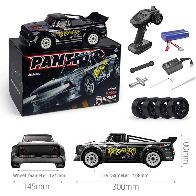 1:16 Remote Control Car 2.4G RC Car 4WD RC Drift Car 30KM/H High Speed Truck With LED Light For Kids And Adults