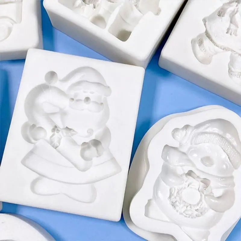 G6KF لطيف للإبداع هدايا الكريسماس شكل ثلاثية الأبعاد سيليكون قالب الكعكة أدوات كعكة فندان لكب كيك فندان الكعك الحلوى