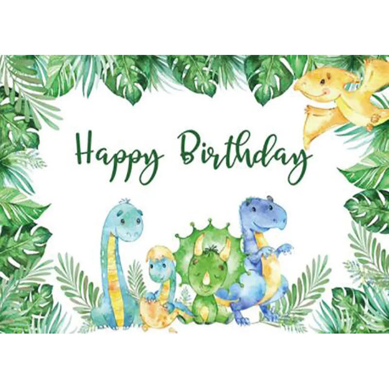 Happy Birthday Party Wild One Photography Backdrops Props Newborn Baby Animals Elephant Safari Photo Studio Background WP-32