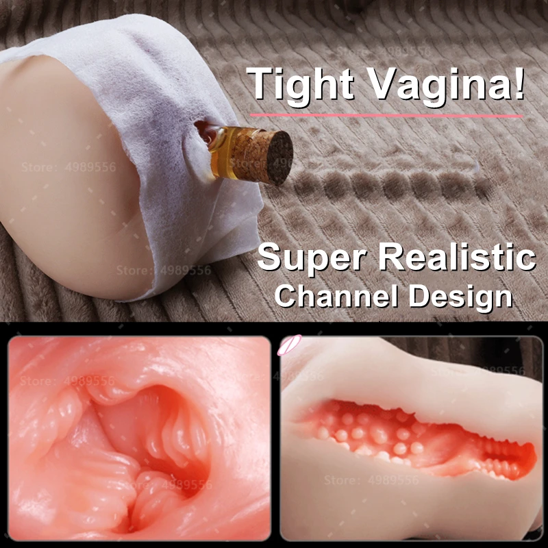 Sex Toys for Men Realistic Artificial Vagina 3D Pocket Pussy Real Vagina Sextoys Silicone Adult Product Male Masturbators Cup