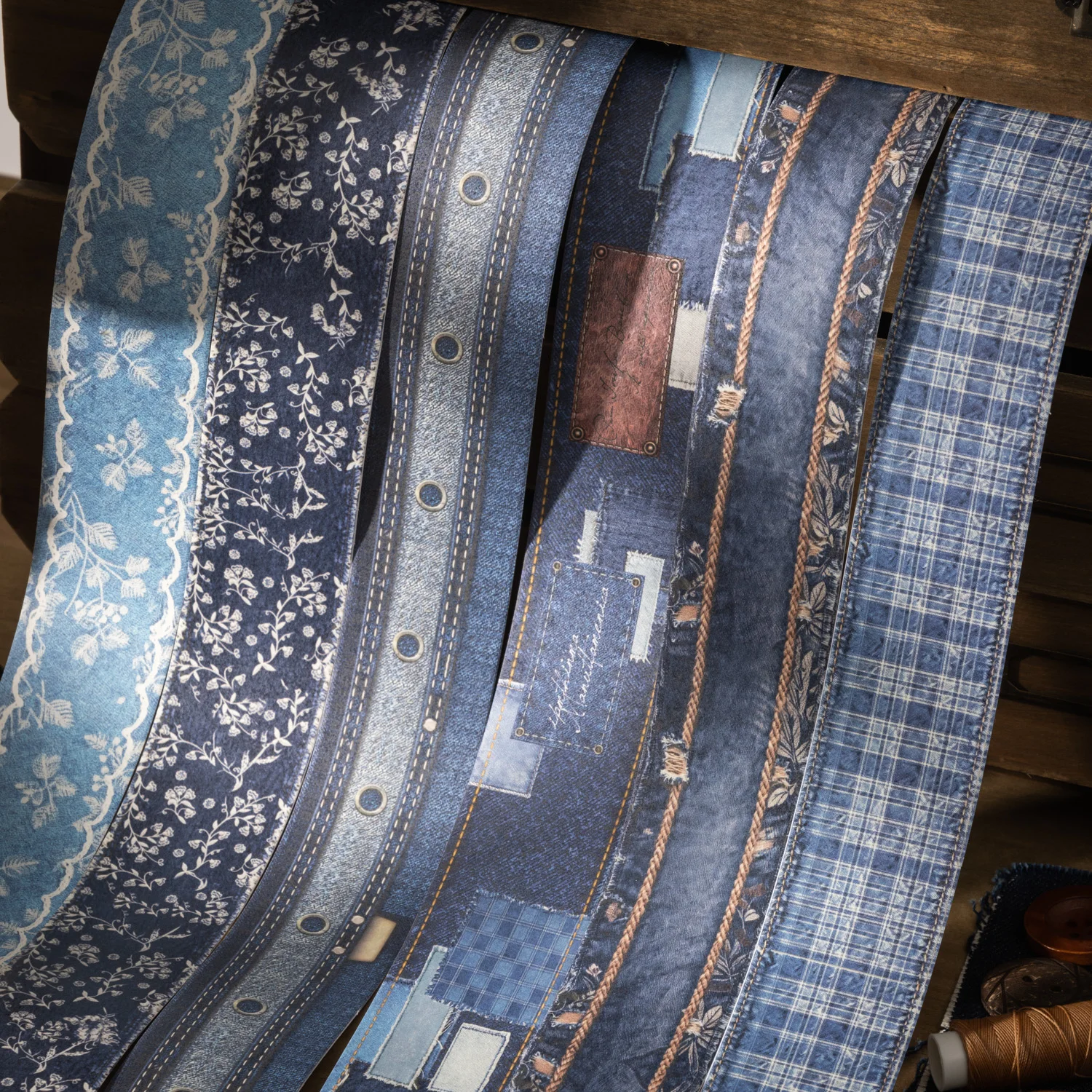 200 سنتيمتر/لفة فو الدنيم تحت عنوان كرافت ورقة الشريط ل خلفية ديكور سكرابوكينغ DIY بها بنفسك كلية جراب هاتف دفتر الديكور #1