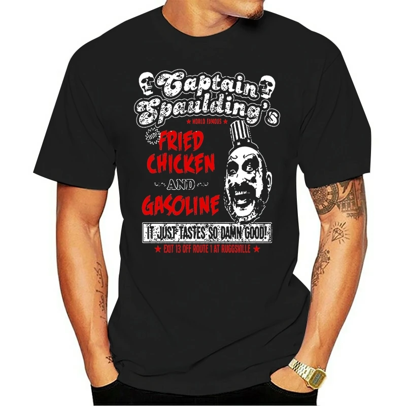 funny t shirts Captain Spauldings Fried Chicken and Gasoline Premium T-Shirt Men's Cotton Casual T Shirts