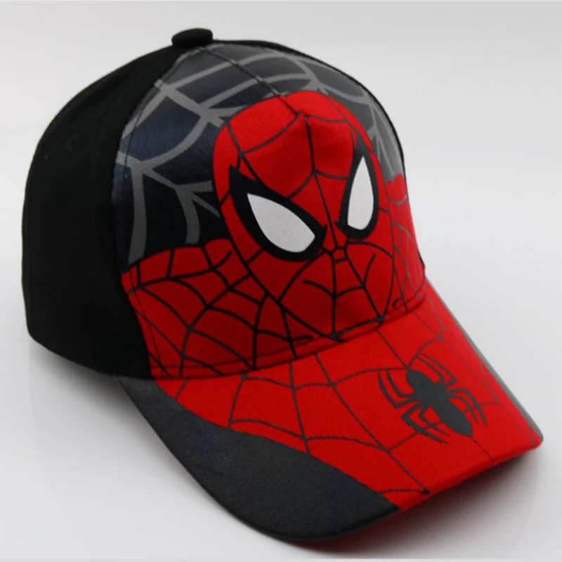 Disney Anime Spiderman Baseball Cap for Boys Girls Autumn Baby Hats Children\'s Cartoon Adjustable Sun Caps Kids Hop Hop Hat