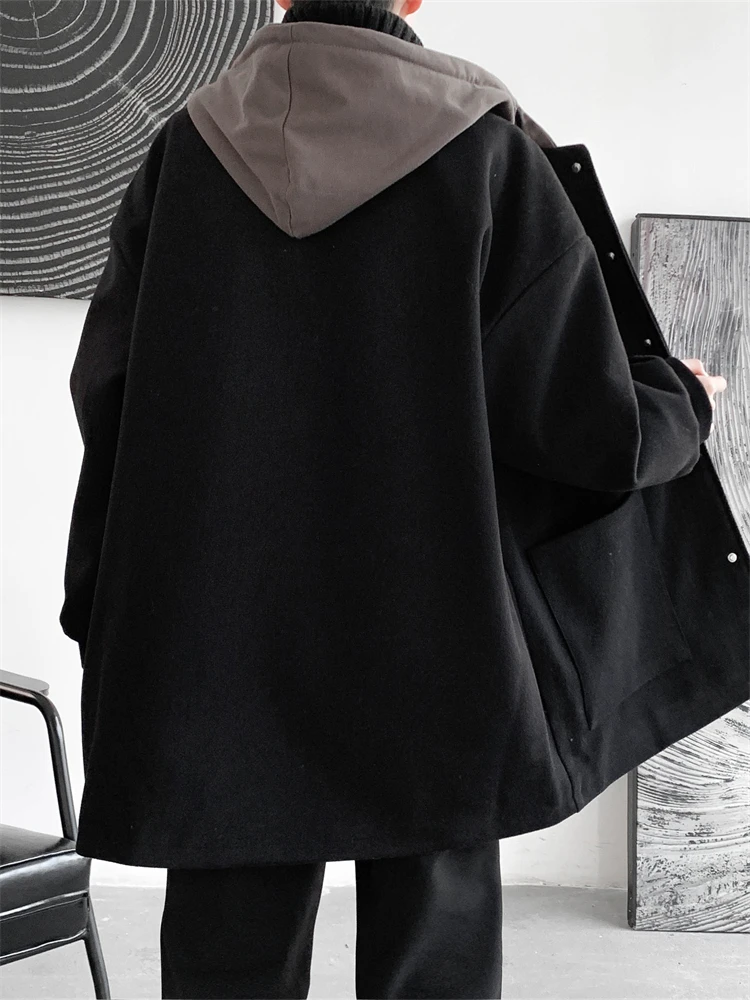 

Trench Coat Noir Mens Pure Windbreakers Mid-Length Spring Thin Extended Youth Club Explosion Korean Covered Beige Shipping Store