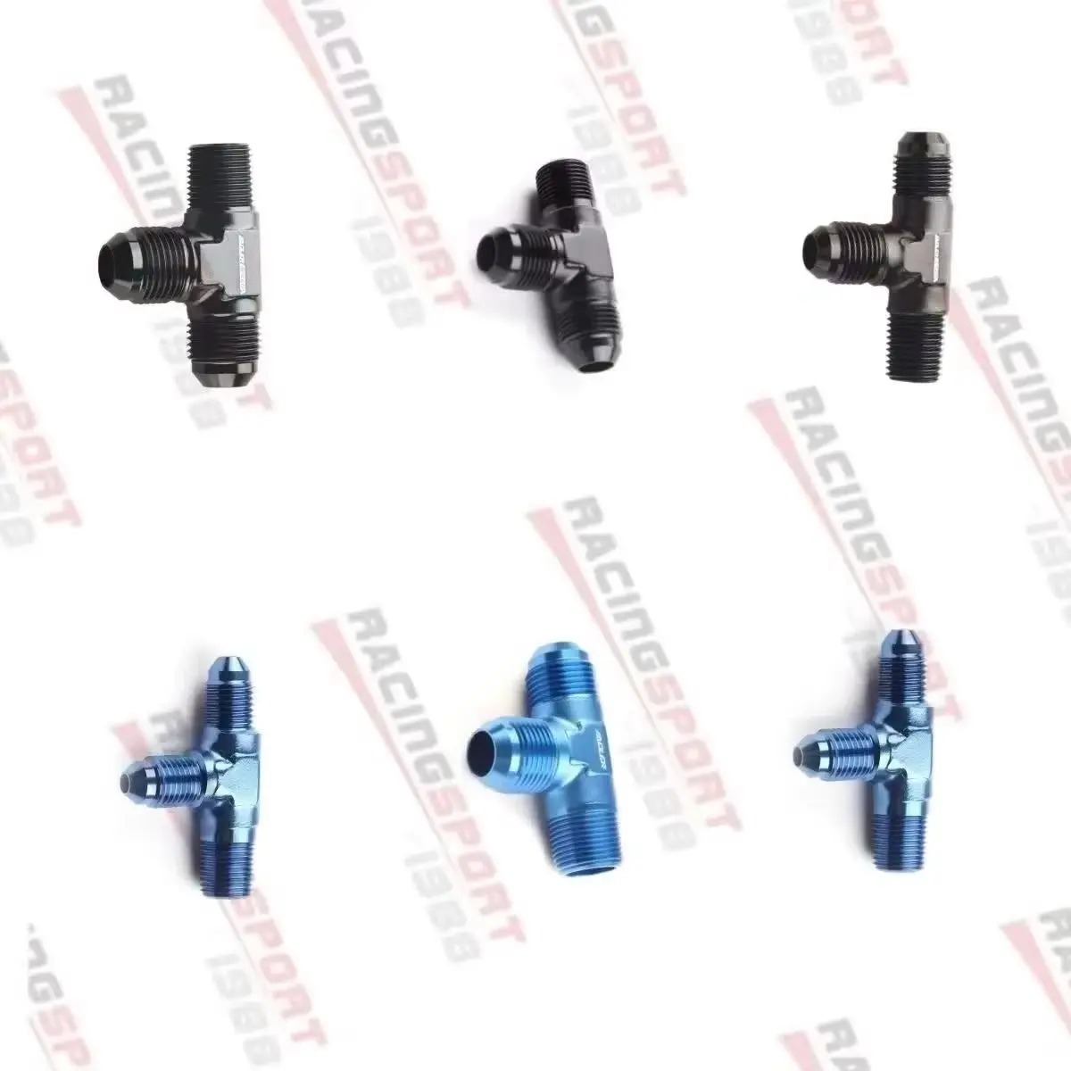 

A Aluminum AN4/AN6/AN8/AN10/AN12 to NPT Flare Pipe Tee Fitting Adaptor 1/8" 1/4" 3/8' 1/2"-Universal Size Adapter for Automotive