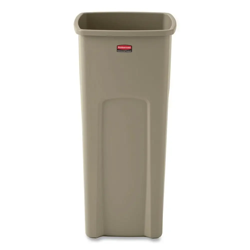 Customizable Recycling Waste Container Plastic 23 gal Beige Sleek Design Commercial Use Magnetic Connection Easy Access Front