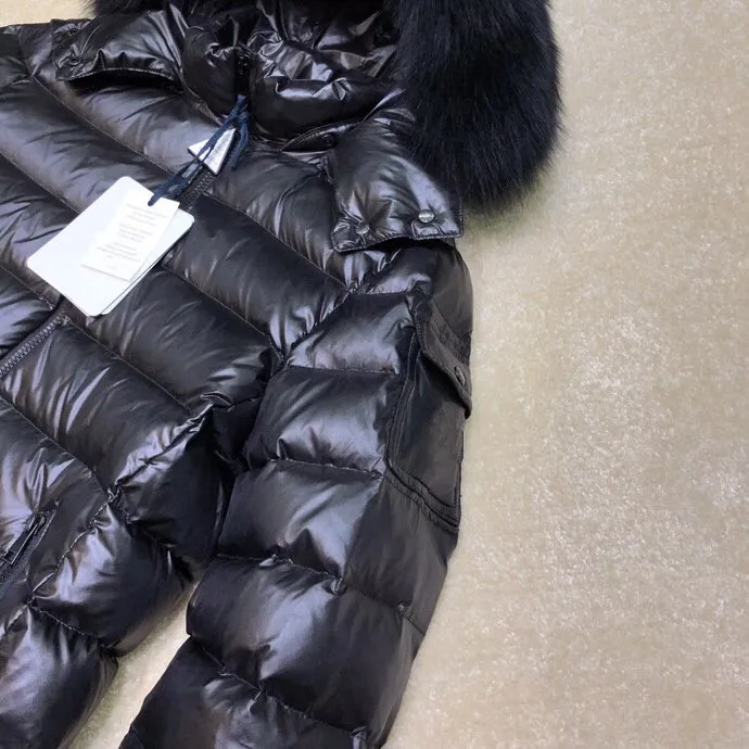 Women's luxury brand down jacket, mink fur hat, winter thick warm and fashionable design, high-quality down jacket