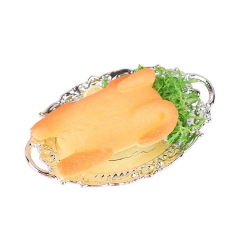 

1/12 Scale Christmas Dinner Display Model Detailed Grilled Turkey Deck 15UB