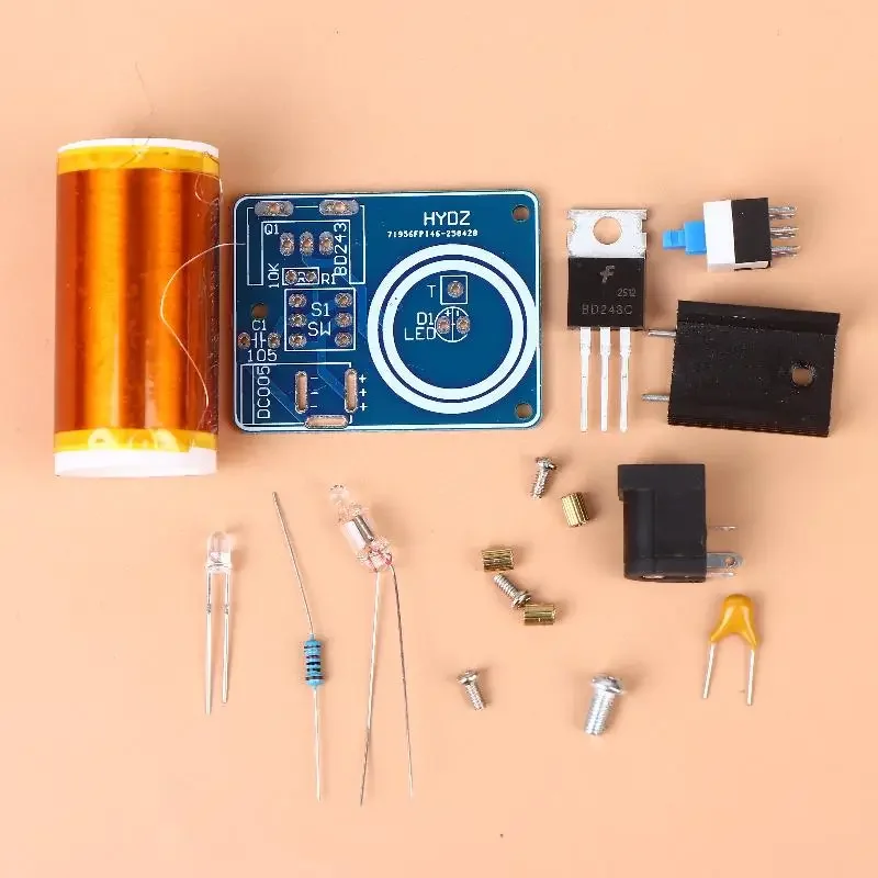 1Pcs Mini Coil Kit DIY Welding Kit Hand Soldering Practice Set Electronics Project Kit Air Lighting Magic Props