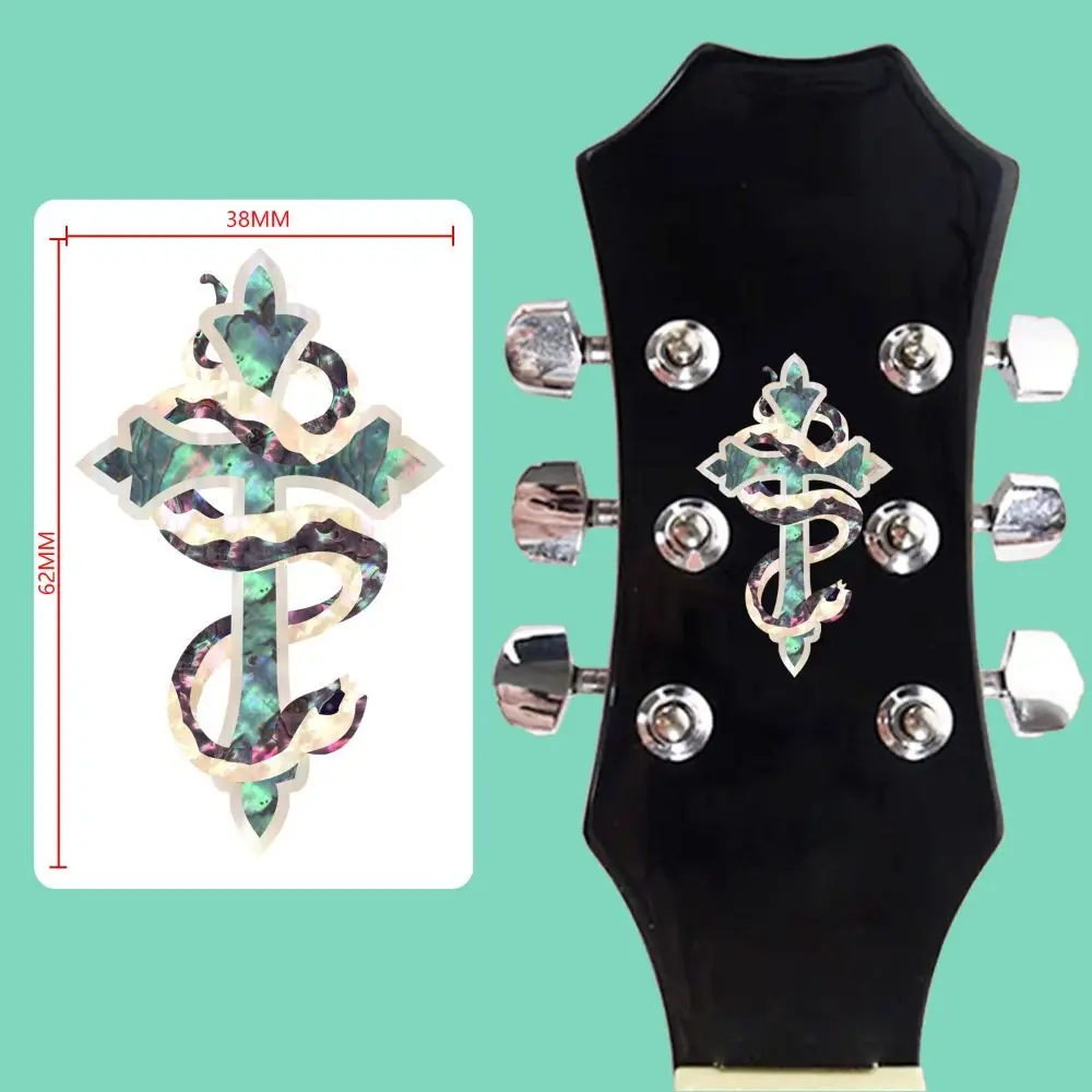 Snack Guitar Panel Decal Flower Wolf Guitar Head Sticker Inlay Sticker DIY Guitar Panel Sticker Guitar Beginner Gifts