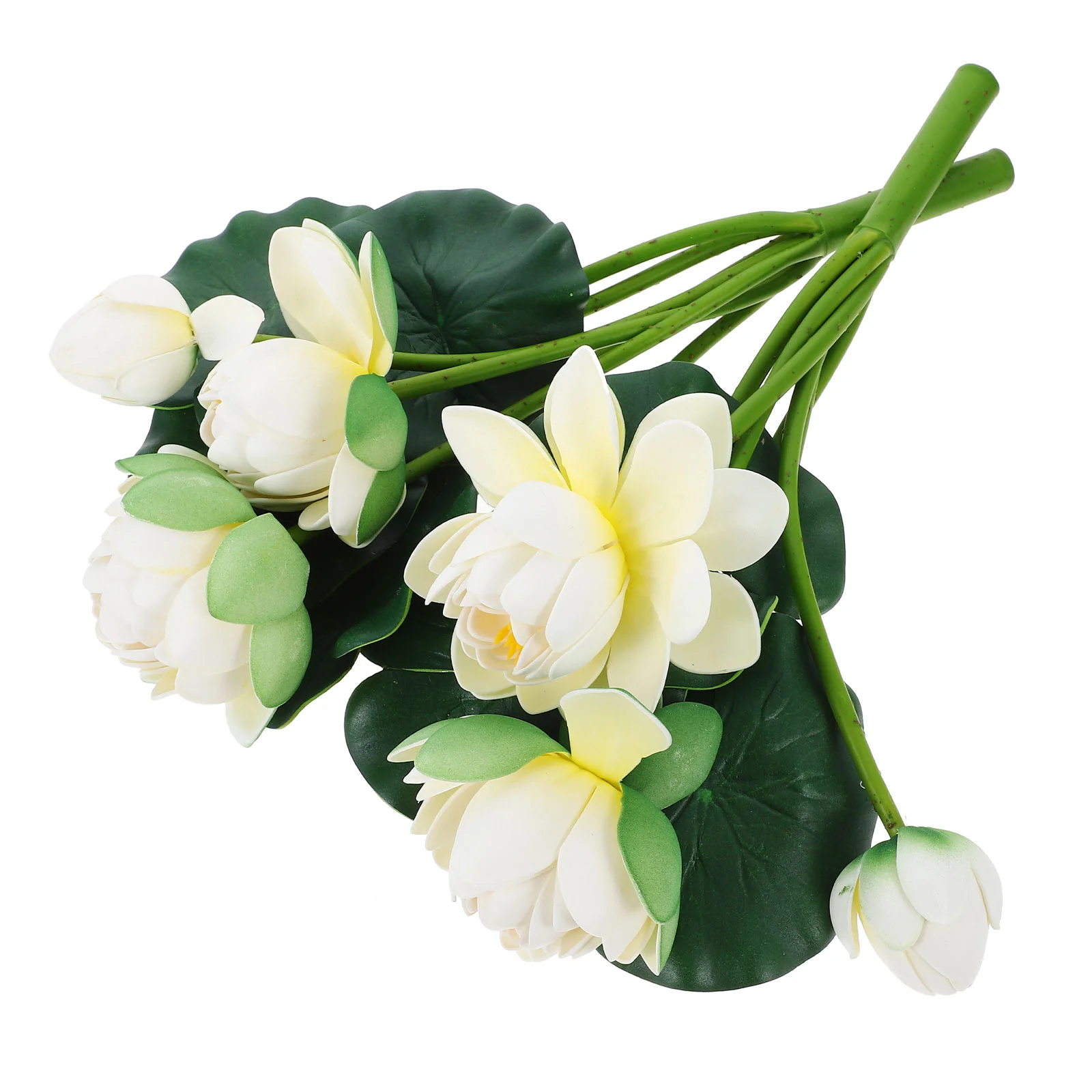 

2 Pcs Simulation Lotus Decoration Wedding Flower Lifelike Artificial Plants Green Flowers