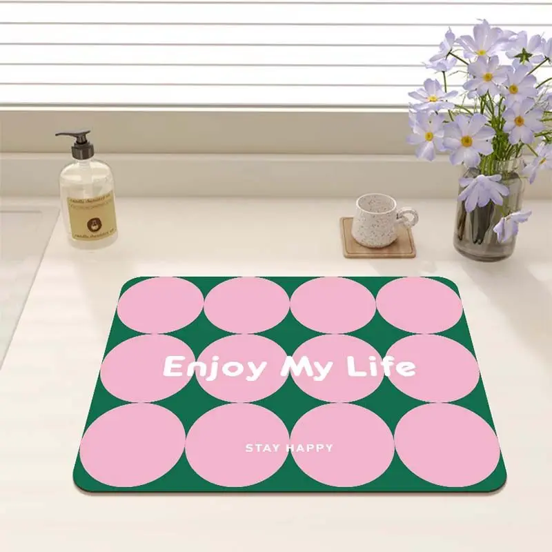 

Home kitchen countertop drain mat, bowl plate, bar counter, cup mat, dining table insulation, absorbent mat, dining mat