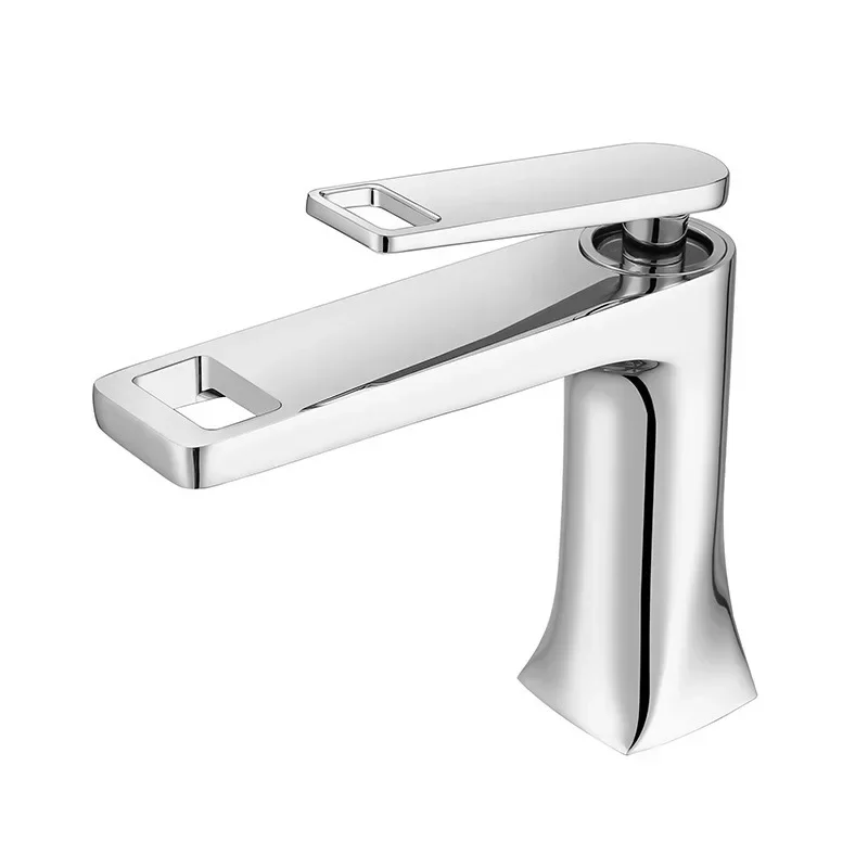 Polished Gold Waterfall Basin Faucet Single Handle Deck Mounted Bathroom Mixer Tap Luxurious Washbasin Fixture