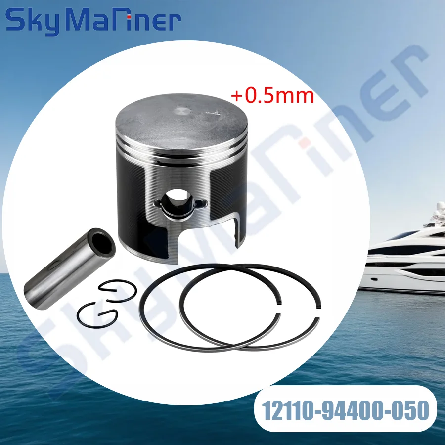 

12110-94400-050 Комплект поршней 12140-94400 Поршневое кольцо 79,5 мм для подвесного мотора Suzuki DT40 DT40C 12110-94400-000 Лодочный двигатель
