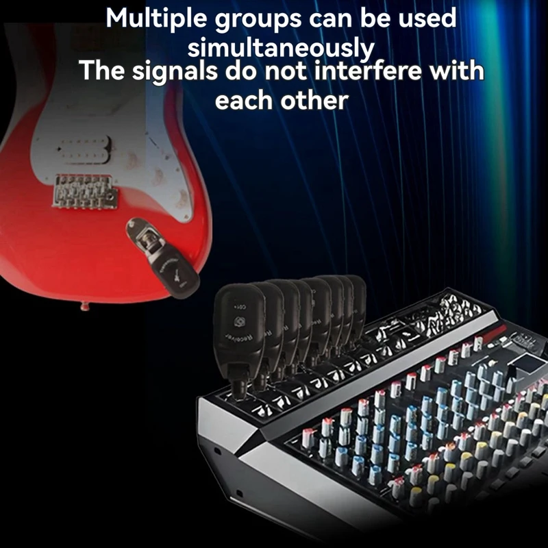 

C01 + гитарная беспроводная система, аудиопередатчик, приемник, перезаряжаемая беспроводная система для электрогитары-ELEC