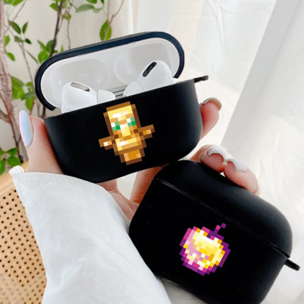 Étui Airpod Pro2 1 2 3 4 Pro Game MC Meme, mignon, Style Pixel artisanal, housse pour écouteurs sans fil Air Pods 4e génération Funda