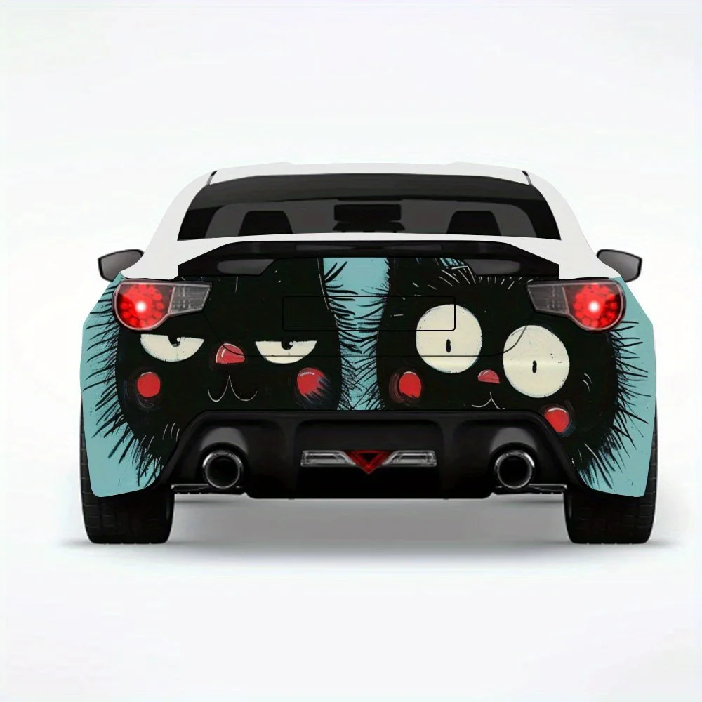 

Cute Black Cats Duo Car StickerVinyl Decal for Car Rear, Waterproof Self-Adhesive Vinyl Stickers for Vehicle Tail & Bumper, Deco