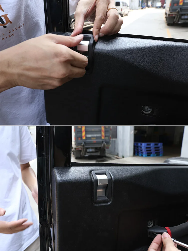 For Land Rover Defender 90 110 2004-18 Aluminum Alloy Car Door Inner Door Bowl Door Handle Decoration Replacement Accessories