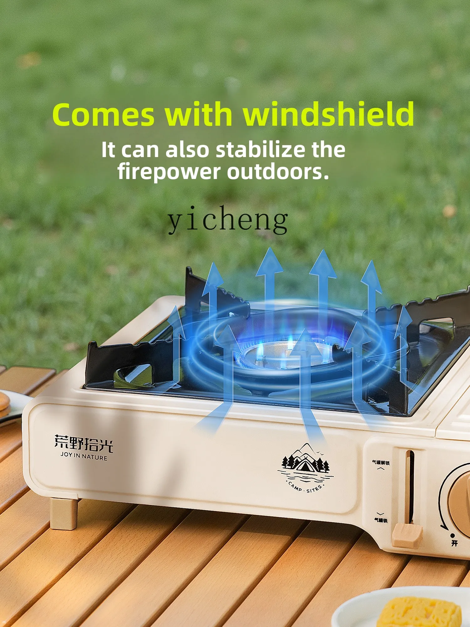 

LSL cassette stove outdoor portable camping picnic equipment full set of cookware windproof
