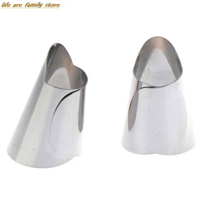 2 pçs aço inoxidável ferramentas de proteção de corte cozinha protetores dedo amendoim sheller vegetal nozes peeling dedo guarda