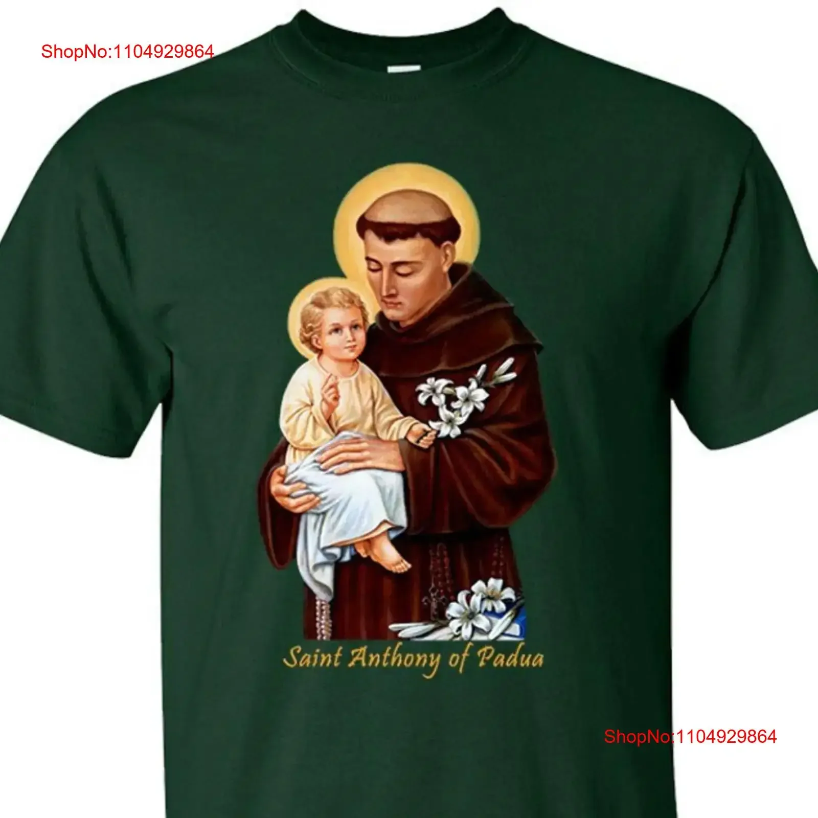 

Saint Anthony of Padua V3 DTG PRINT Мужская футболка S M L XL 2XL 3XL 4XL 5XL винтажная стираная уличная одежда homme Casual