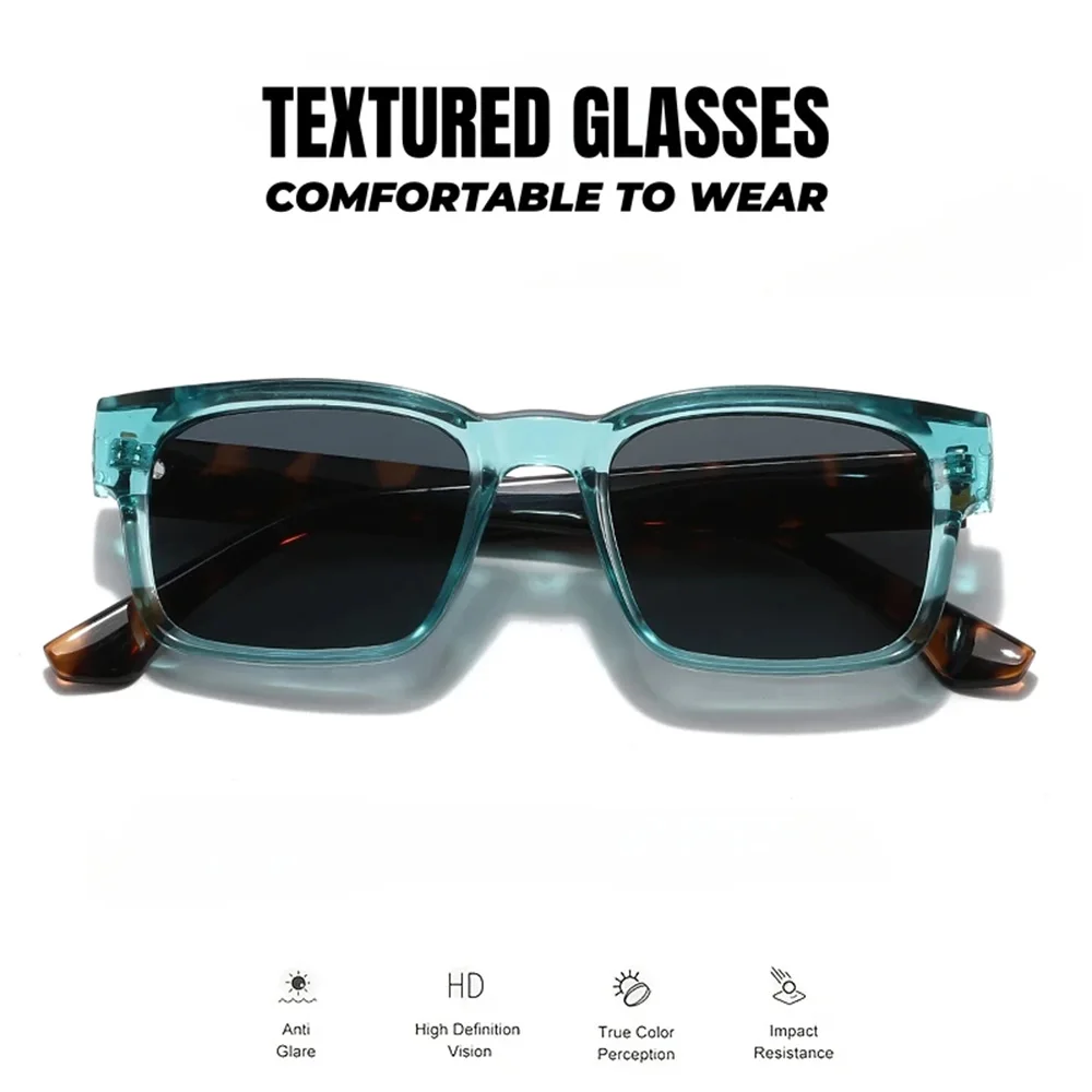 3er-Set Unisex Retro Punk Fashion Sonnenbrillen – Eckige UV400 Schutzbrillen für Outdoor-Abenteuer im Casual-Stil für Herren – Detail 3