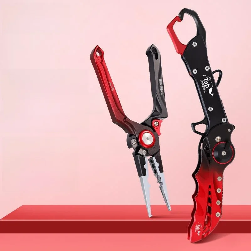 

Multi-Functional Fishing Clamp Set Long Reach Fish Grabbing Hook Remover Large Fish Jaw Clamp Outdoor Camping Travel Gear