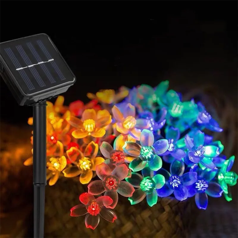 

LED Fairy Lights Garden Lights Christmas Party Decoration Outdoor Solar 8 Modes Cherry Blossoms String Light Wedding Decoration