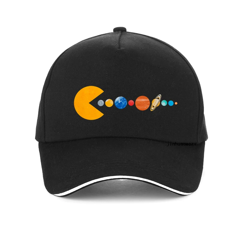 

funny eat Cosmic Solar System Planets Print Man baseball cap Male Fashion Casual planet hat women's adjustable Snapback hats