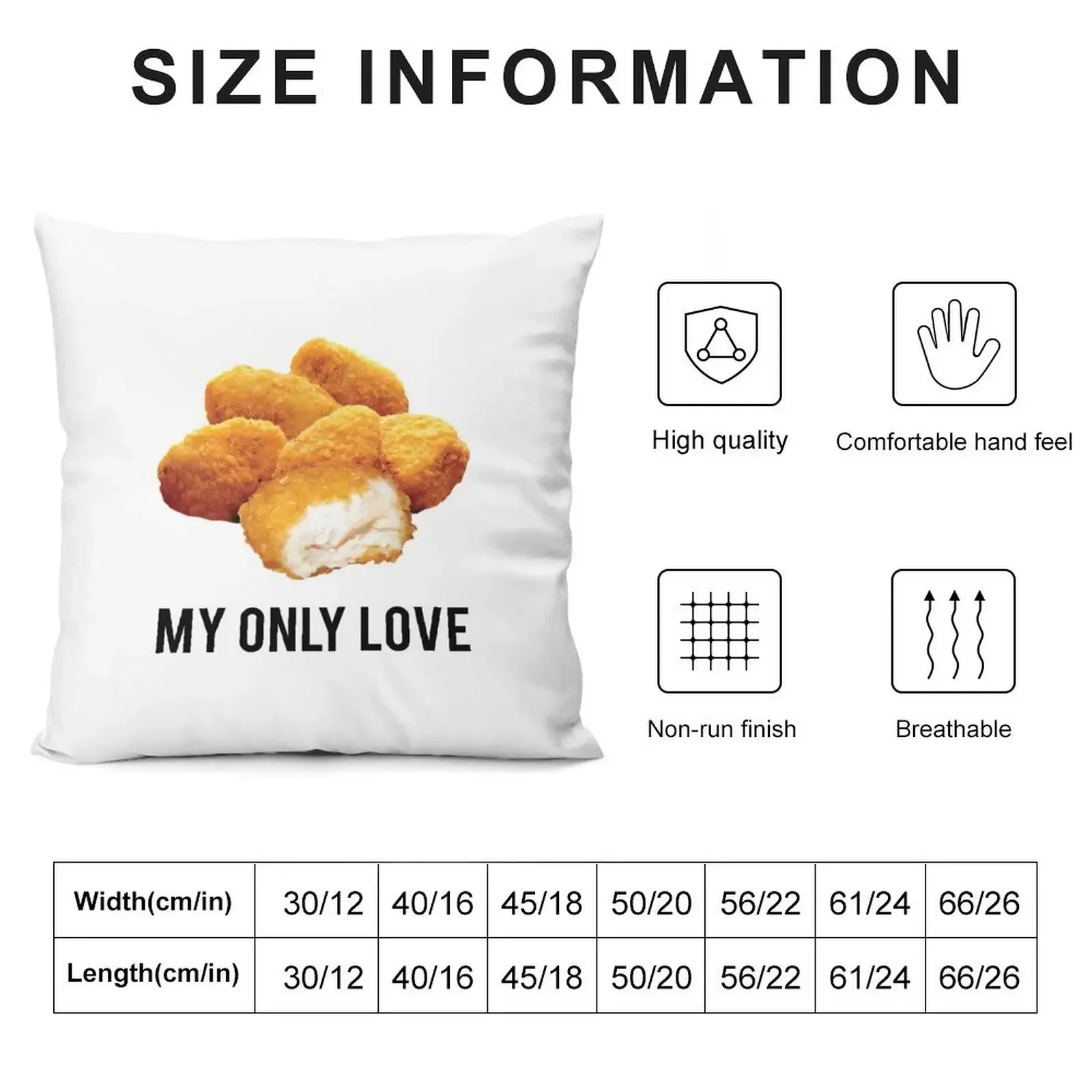 chicken nuggets my only love Throw Pillow Sofa Decorative Covers Sofa Covers Marble Cushion Cover pillow