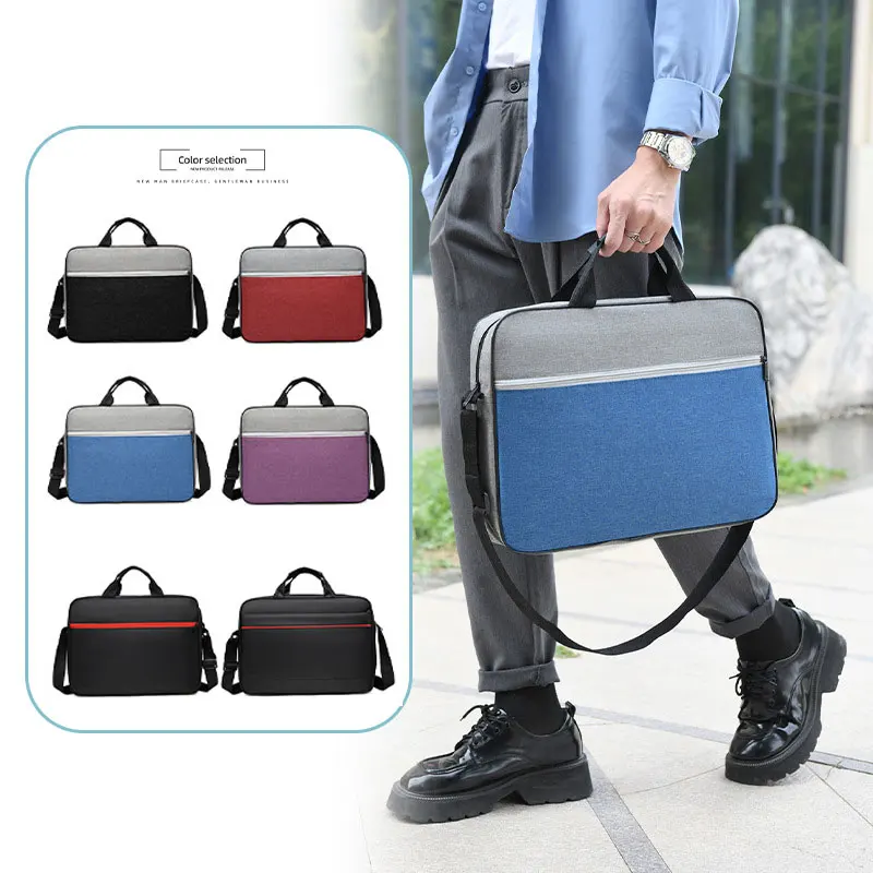 Scione Briefcases Handbag Portable Computer Bag Business Travel Commuting Simple14in Laptop PC Crossbody Notebook Bags Y135A