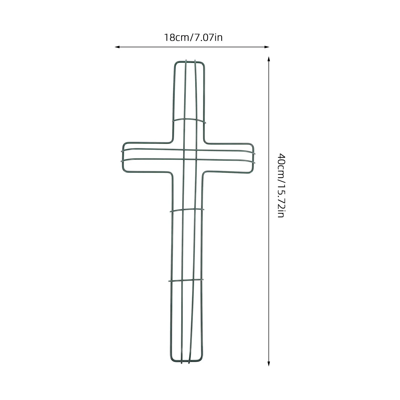 2 قطعة إكليل الحديد الإطار الصليب على شكل Diy بها بنفسك جارلاند رف لعيد الفصح عيد الميلاد إكليل صنع أداة زهرة ترتيب حامل احتفالي