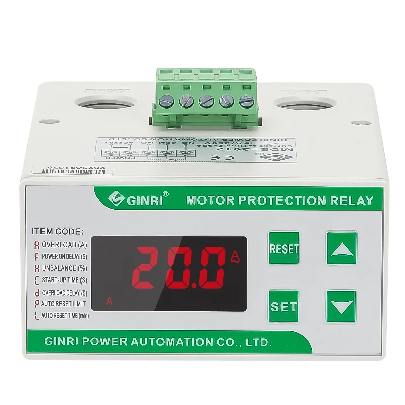 Relè di protezione motore trifase AC220V AC380V Relè di protezione da sovraccarico motore elettrico