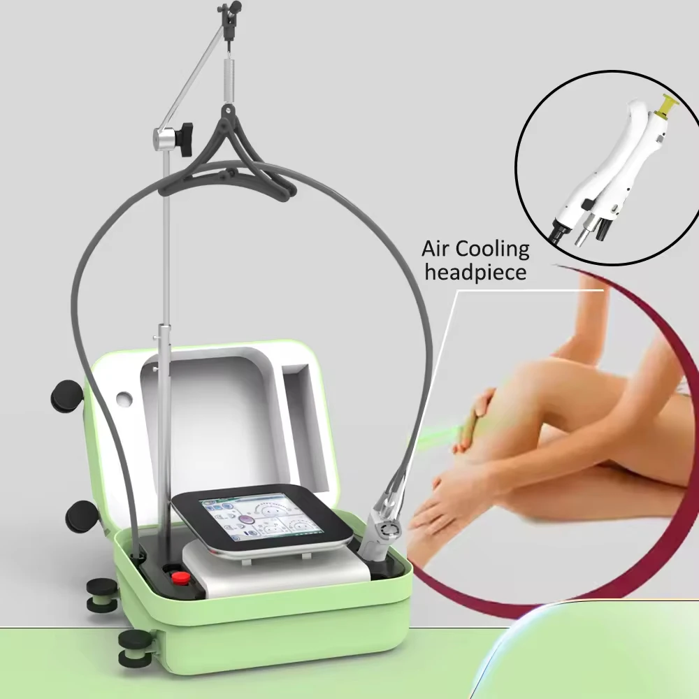 آلة إزالة الشعر بالليزر ديود الألياف المحمولة 755 نانومتر جهاز إزالة الشعر المحمول المضاد للتورم تجديد الجلد