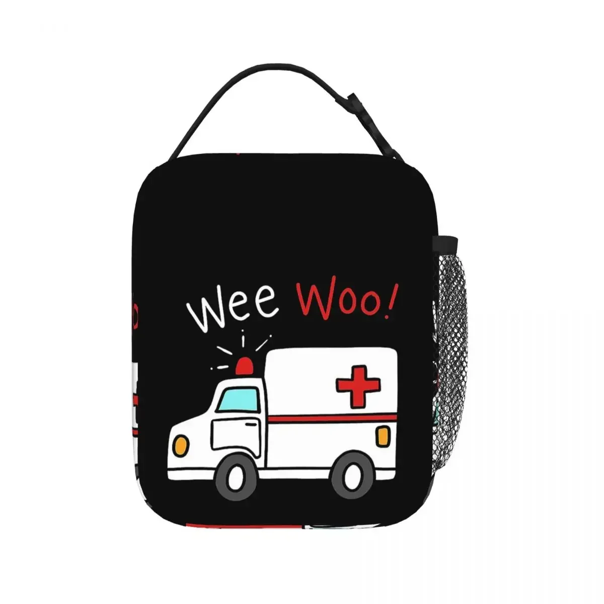 Paramedic Ambulance Lunch Bags Insulated Lunch Tote Waterproof Bento Box Resuable Picnic Bags for Woman Work Kids School