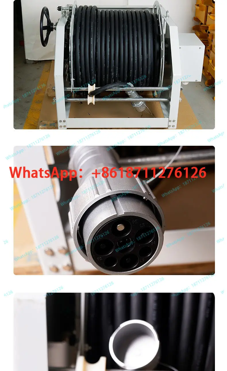 Marine shore power winch cable drum electric winch manual hoist ship shore power system